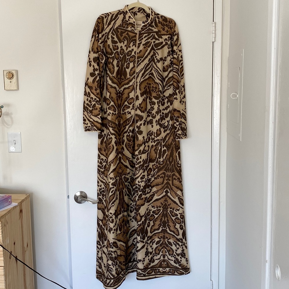 70s leopard print caftan